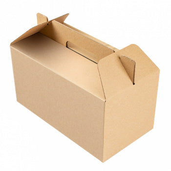 Caixa 24,5x13,5x12cm Asa Menu Lunch Box Kraft 1un