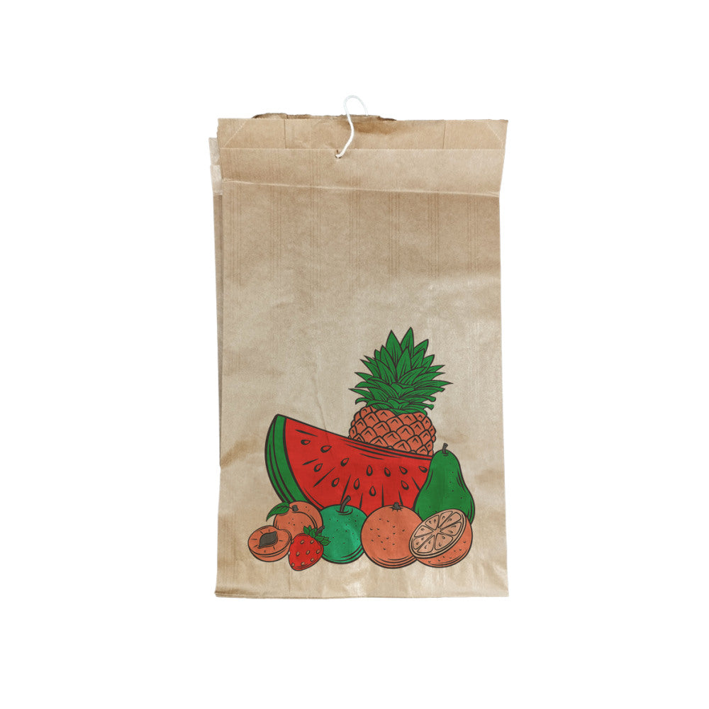 Bolsa Papel para Fruta 14x9x21cm até 500g c/Cordel 75un
