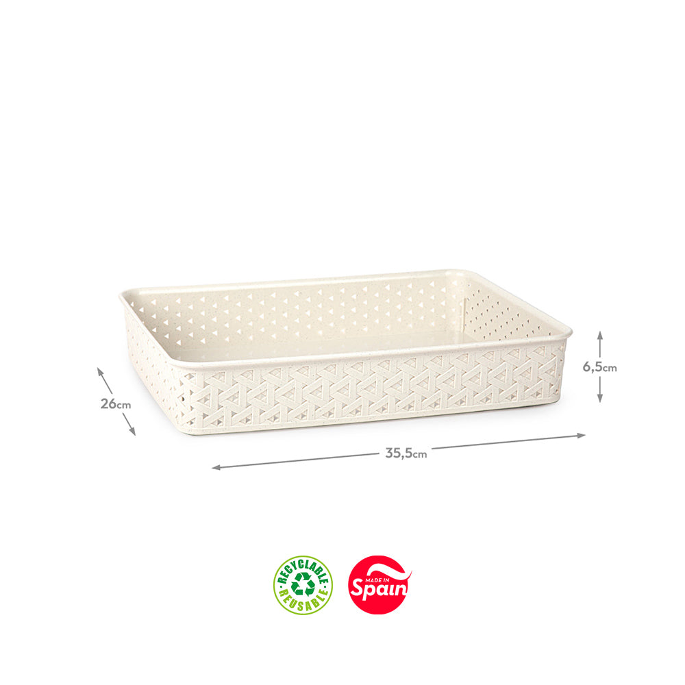 Caixa Multiusos Nature Eco Nº1 26x35,5x6,5cm Bege