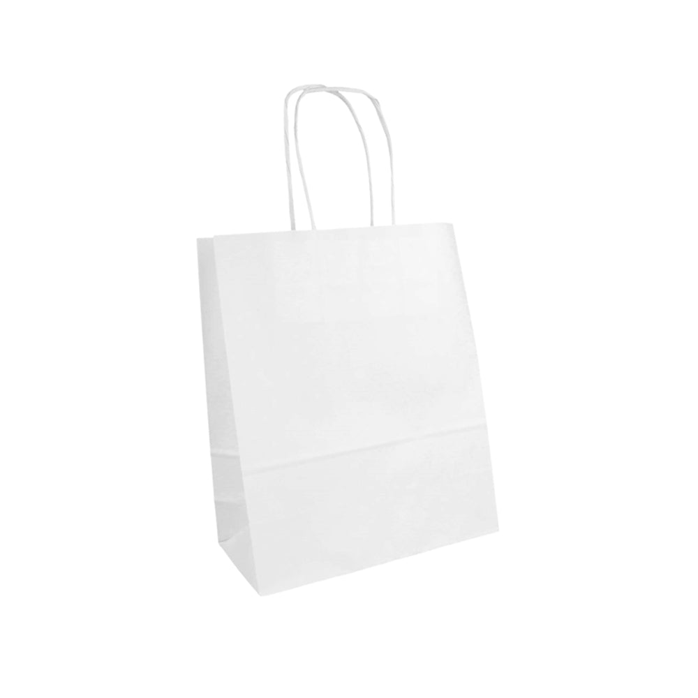 Saco 18x08x21,5cm Papel 080g c/Asas Branco 1un