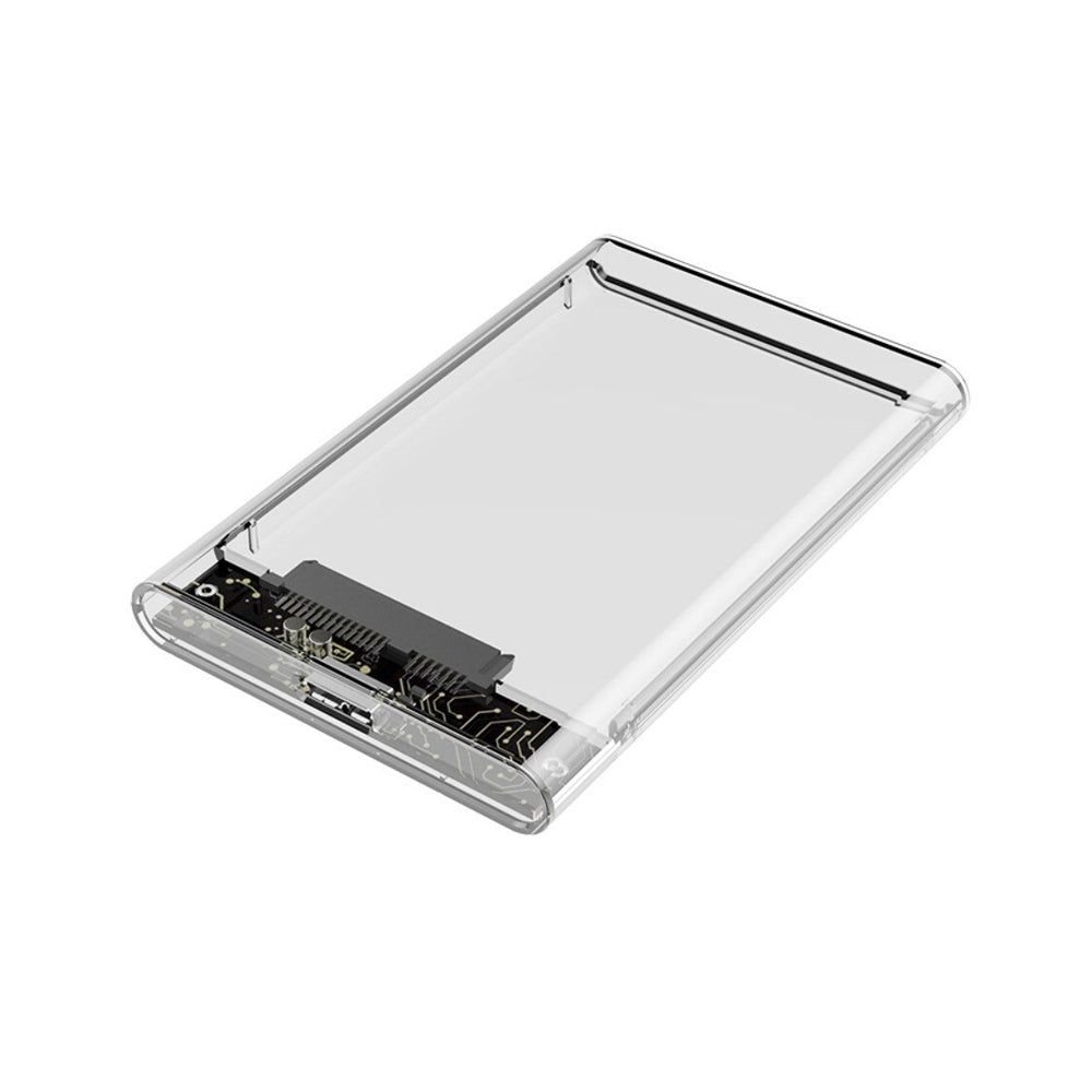 Caixa Disco Rígido USB 3.0 SATA SSD 2,5 Transparente