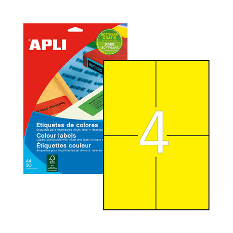 Etiquetas 105x148mm 20Fls A4 Apli 80un