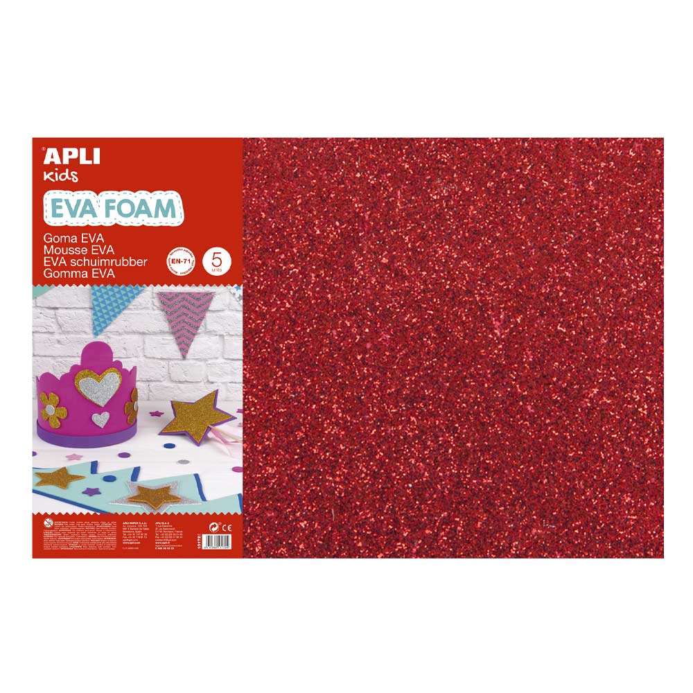 Placa de Cor Musgami Purpurinas 2mm 40x60cm 3Fls