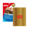 Etiquetas 045,7x021,2mm 20Fls A4 Apli 960un