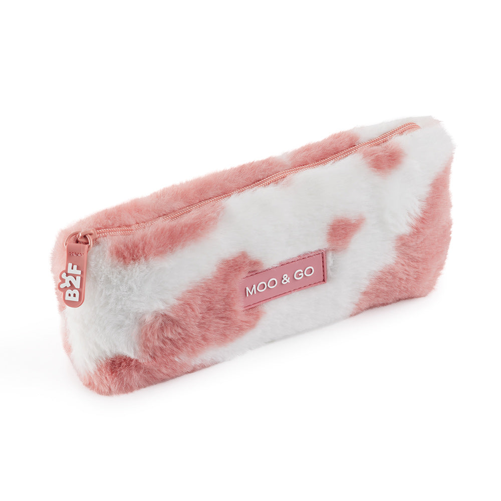 Estojo Peluche Moo/Go Rosa