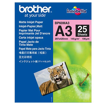 Papel BROTHER Fotográfico Mate A3 145gr 25 Folhas