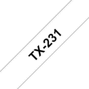 Fita Laminada 12mmx15mts Branco/Preto