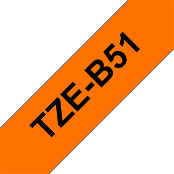 Fita Laminada 24mmx5mts Fluorescente Laranja/Preto