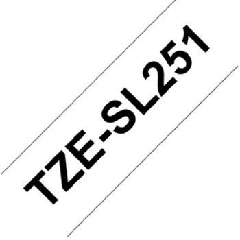 Fita Autolaminada 24mmx8mts Branco/Preto