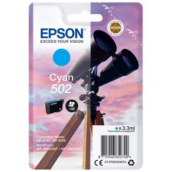 Tinteiro Epson 502 (C,M,Y) 3,3ml