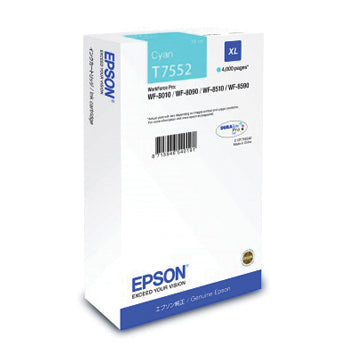 Tinteiro Epson T7552 Azul C13T755240 39ml 4000 Pág.