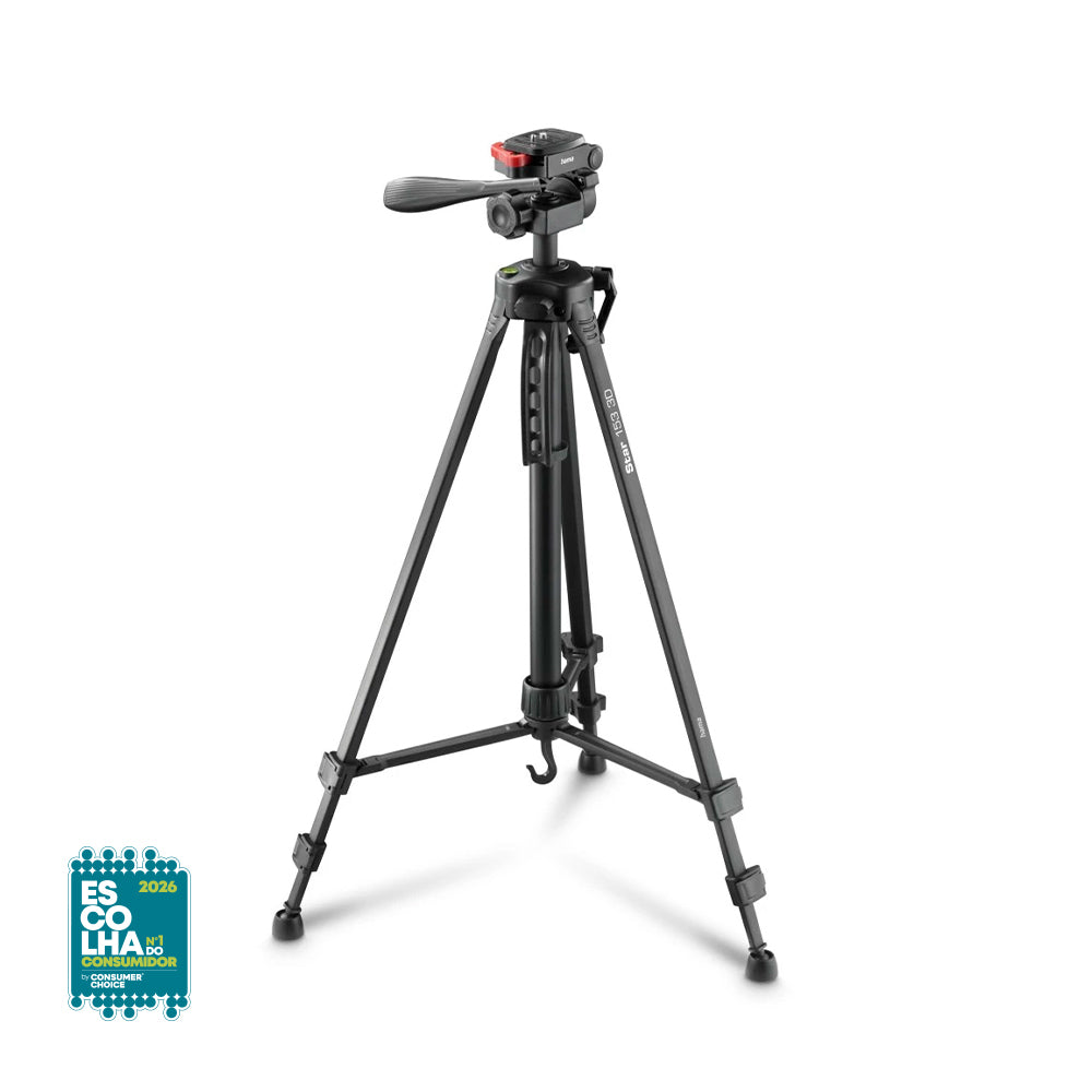 Tripé Star 153 3D para Câmara e Smartphone Preto