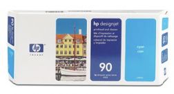 Cabeça Impressão + Kit Limpeza HP 90 Azul C5055A 400ml