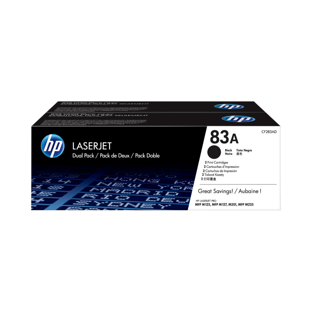 Pack Toners HP 83A Preto CF283AD 1500 Pág. 2un