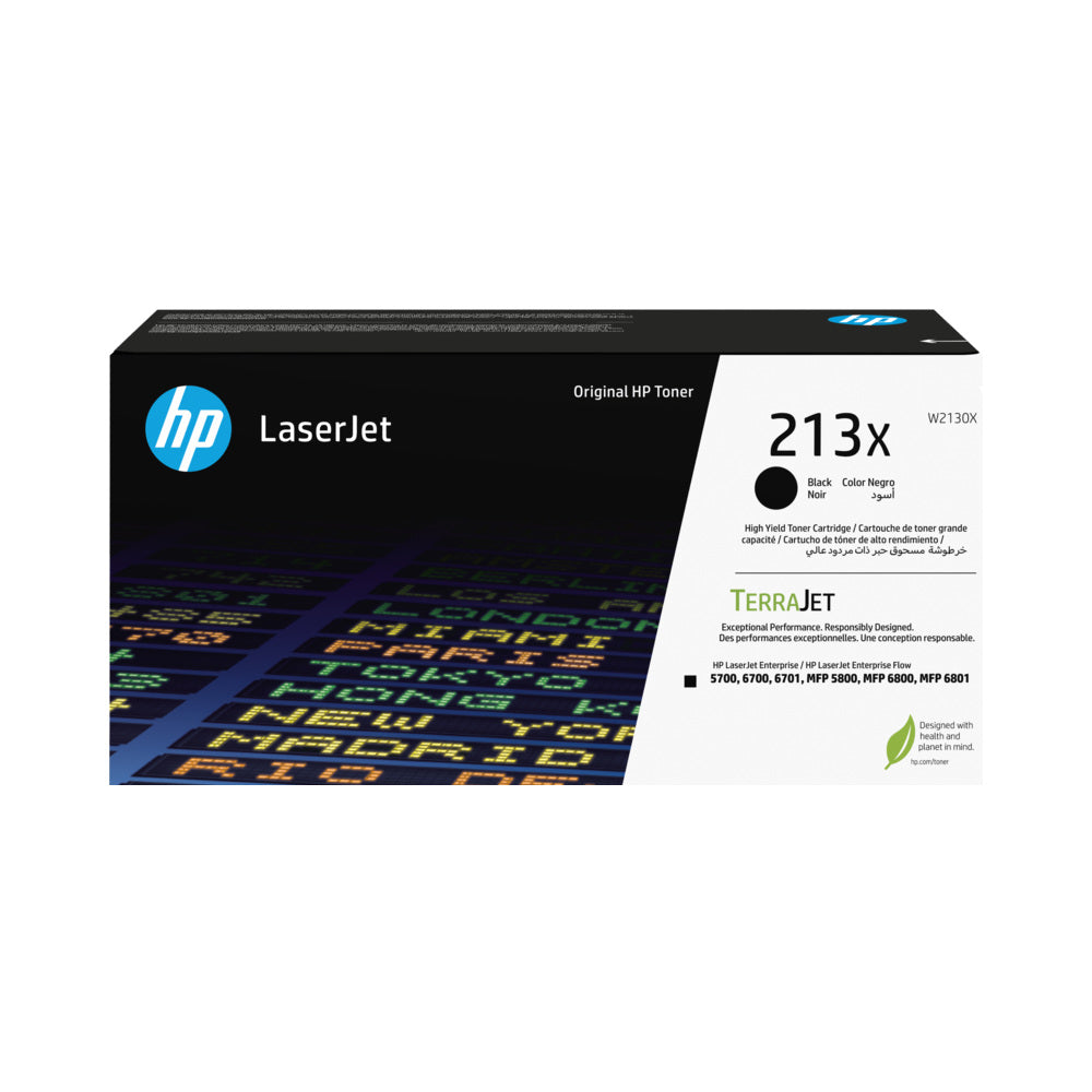 Toner HP 213X Preto W2130X 9000 Pág.