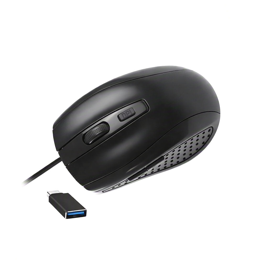 Rato com Fio USB-C Bow Preto