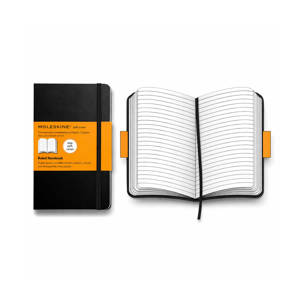Bloco Notas de Bolso Pautado Moleskine Soft