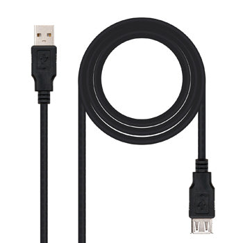 Cabo USB-A 2.0 Macho / Fêmea 3m Preto