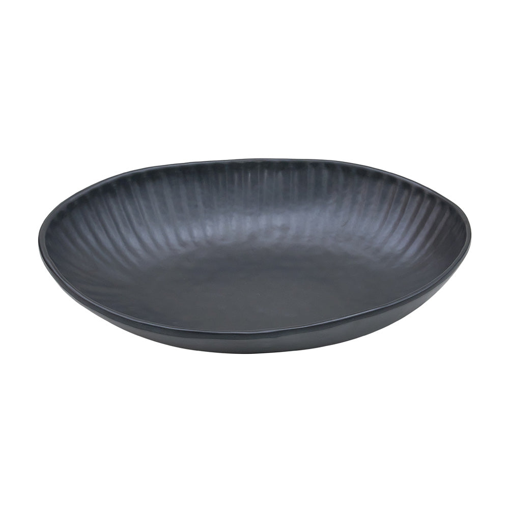 Saladeira 26.5x19.6x5cm Melamina Oval AQUA BLACK 1un