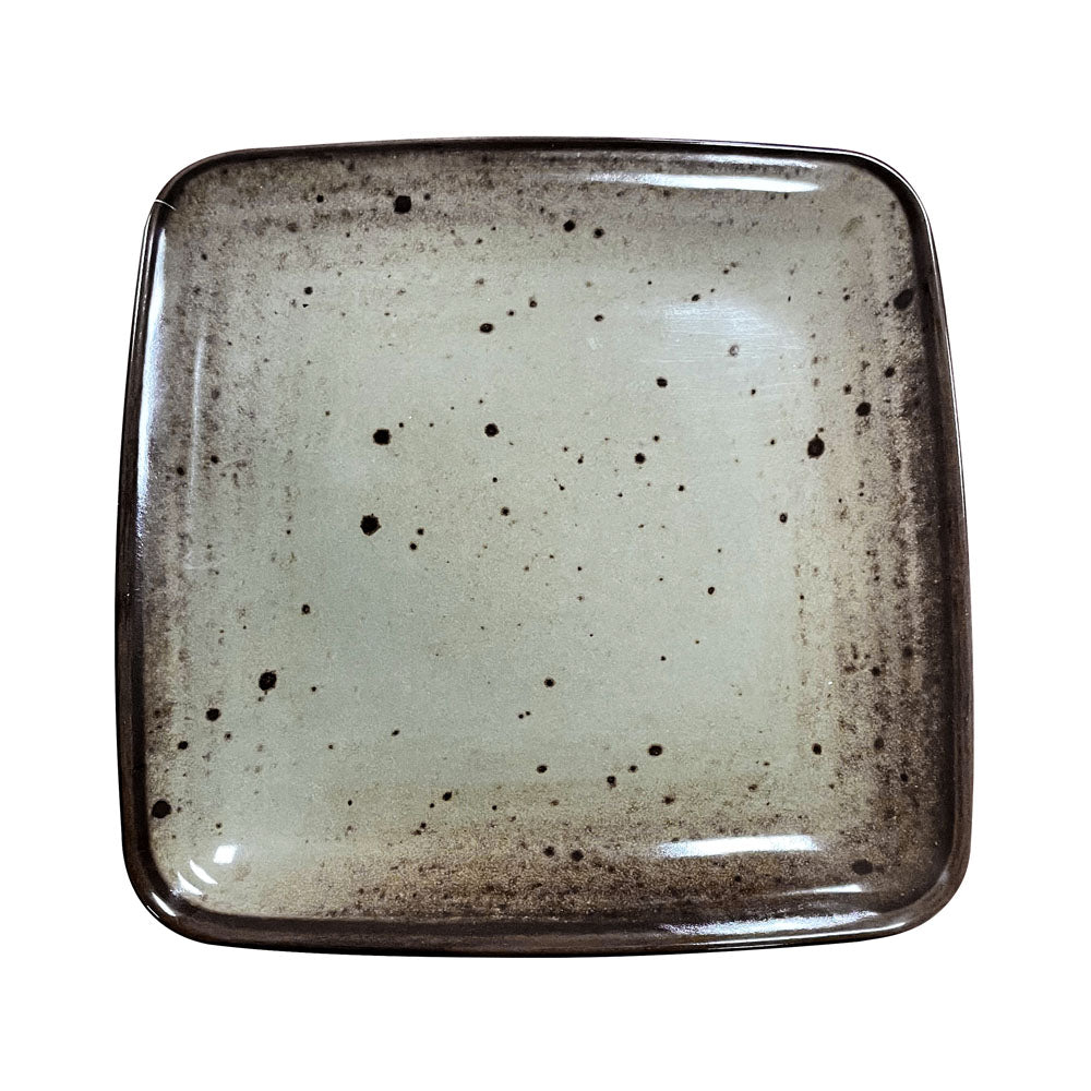 Prato 26.6x26.6x2.5cm Melamina Quadrado TERRACOTA Cinzento