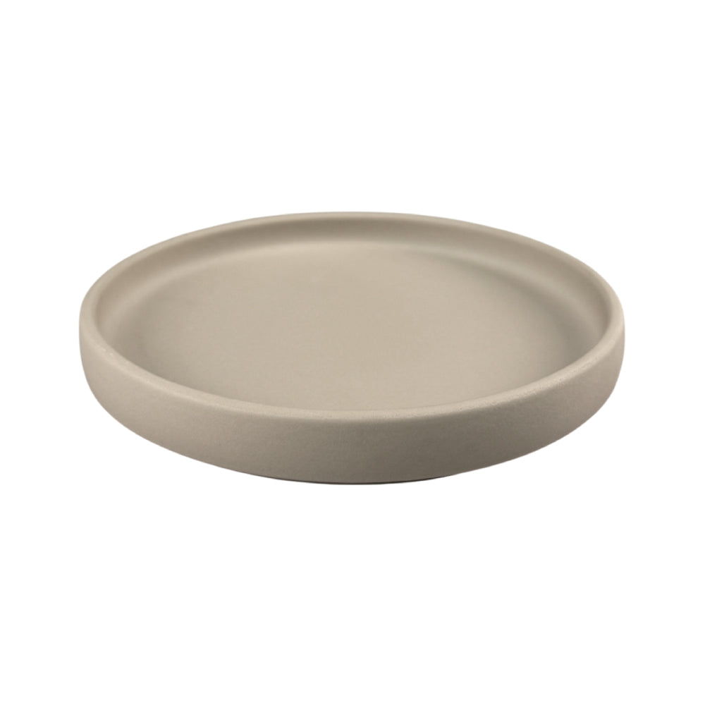 Prato 16cm Porcelana Borda Alta ARTZA Cinzento 1un