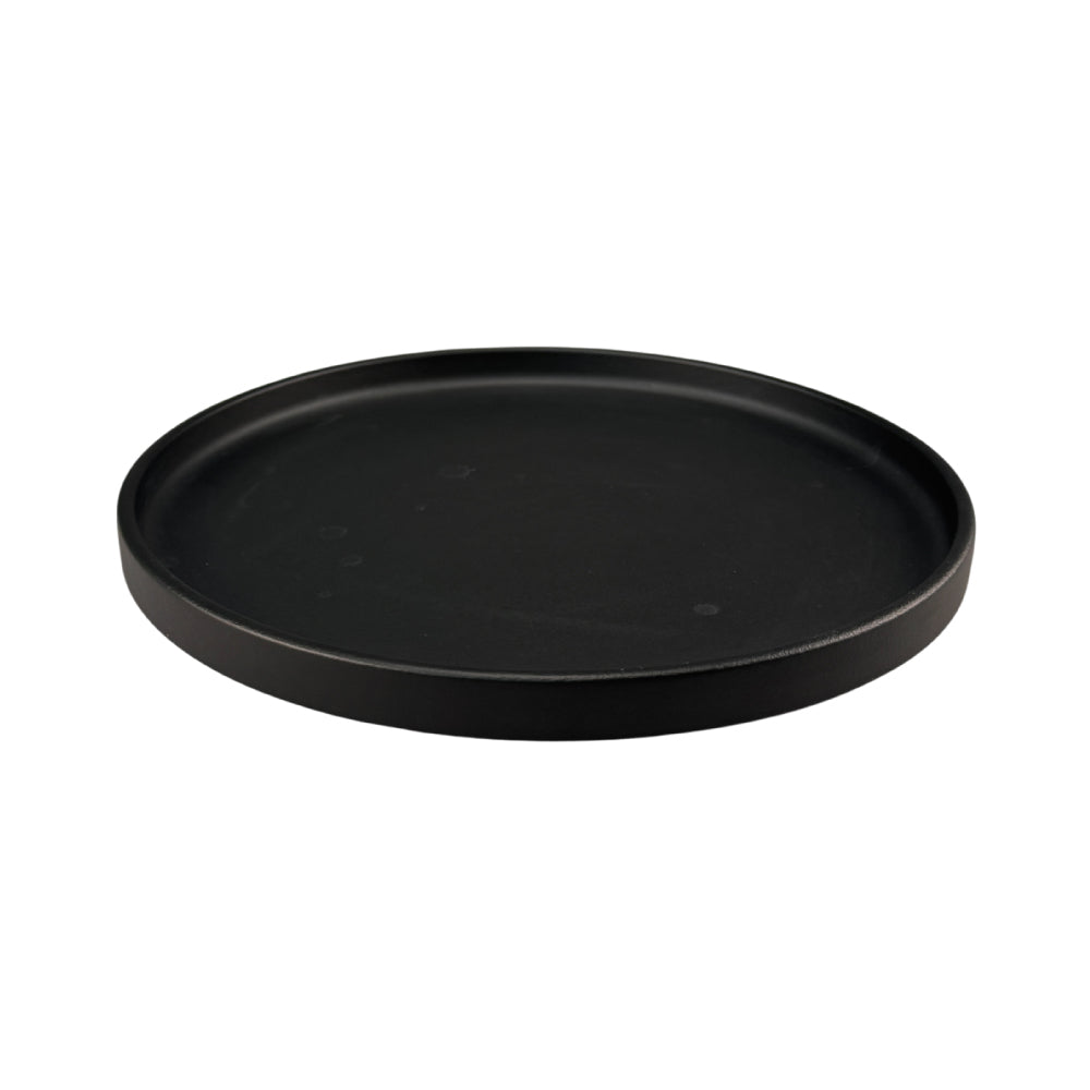 Prato 27cm Porcelana Borda Alta LUUMIL Preto 1un