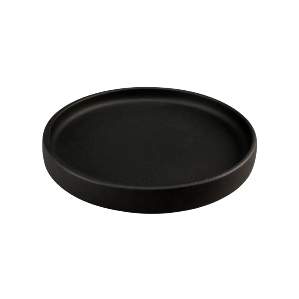 Prato 12cm Porcelana Borda Alta LUUMIL Preto 1un