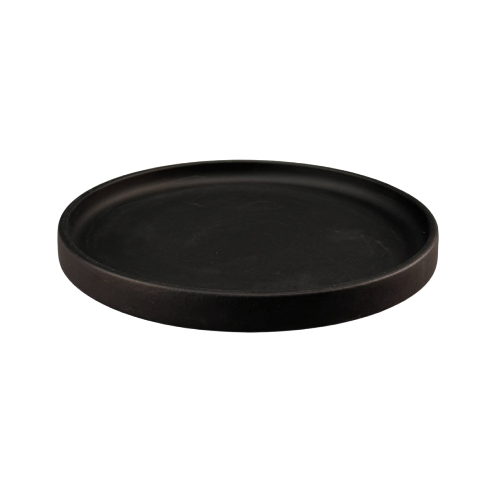 Prato 16cm Porcelana Borda Alta LUUMIL Preto 1un