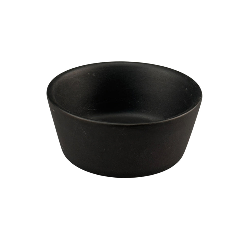 Ramequim 07cm 80ml Porcelana LUUMIL Preto 1un