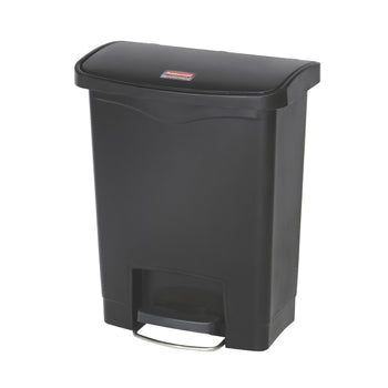Contentor 30L Resina Slim Jim Step-On Preto com Pedal