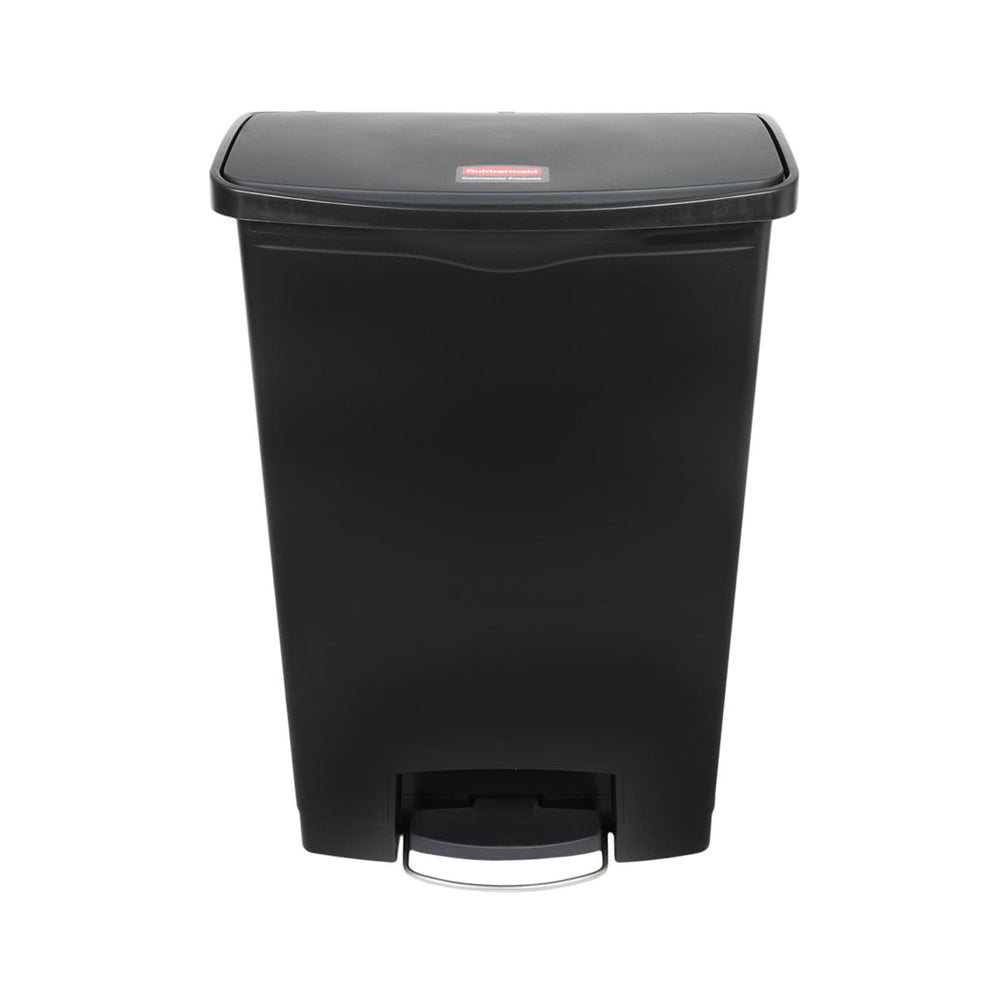Contentor 90L Resina Slim Jim Step-On Preto com Pedal