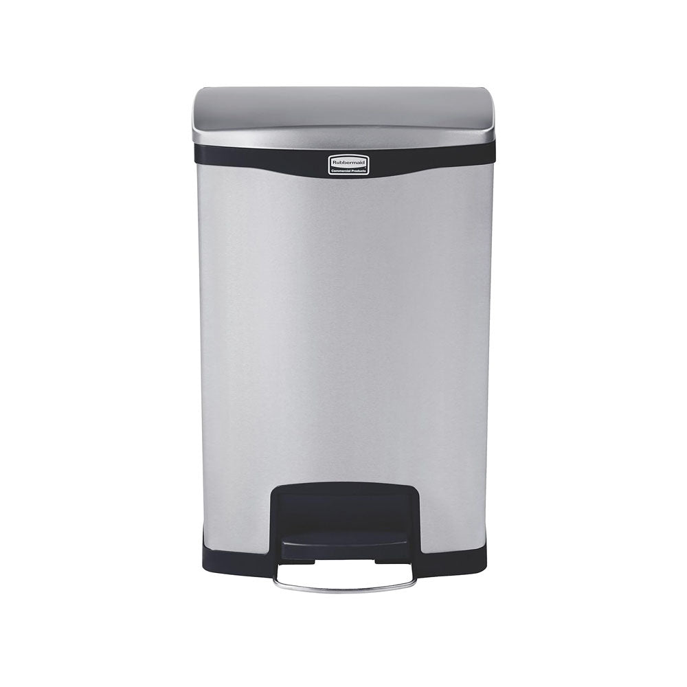Contentor 50L Inox Duplo Slim Jim Step-On Preto com Pedal