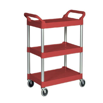 Carro Serviço 85x47x93cm Multiusos 3 Niveis Vermelho