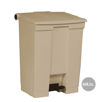Contentor 60L Plástico Bege com Pedal