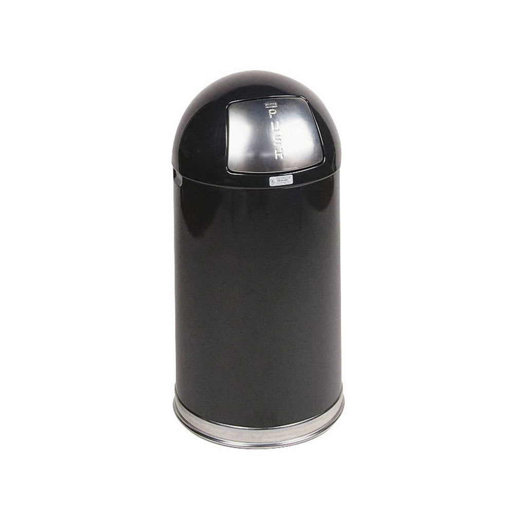 Contentor 45L Metal Aço Revestido EasyPush Preto
