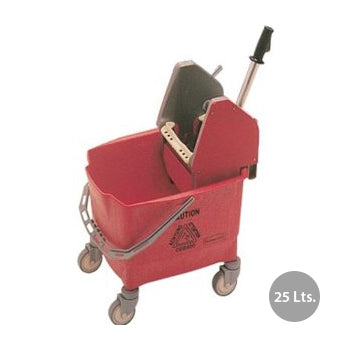 Balde 25 Litros+Prensa Conjunto Combo Bravo Vermelho