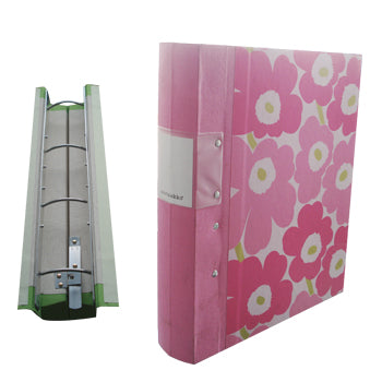 Pasta Arquivo L/E Marimekko 4 Argolas 315x260x53mm Rosa