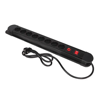 Bloco 8 Tomadas Proteção + Interruptor Cabo 1,5mts