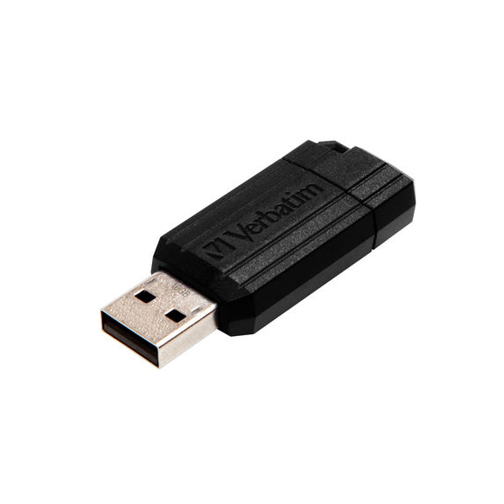 Pen Drive 16GB USB-A 2.0 VERBATIM PINSTRIPE Preto