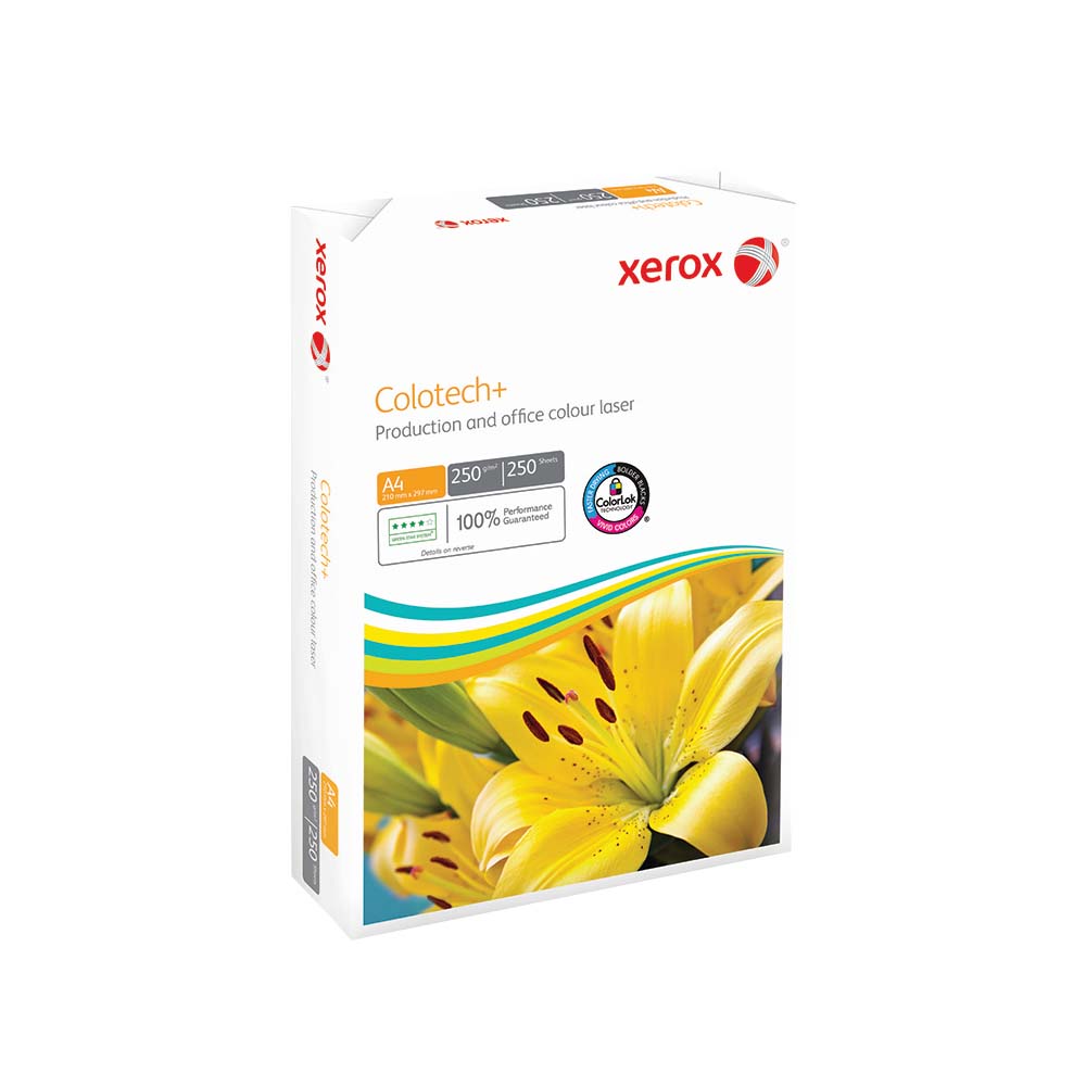 Papel 250gr Fotocopia A4 Xerox Colotech+ 1x250Fls
